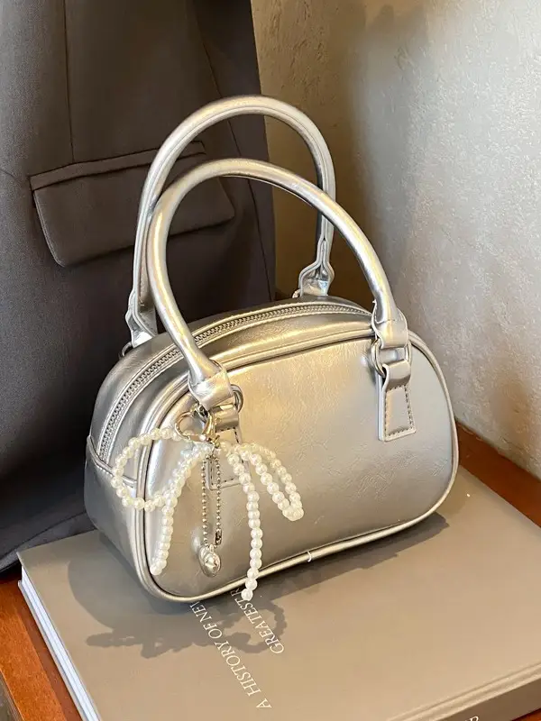 Silver Pearl Tassel Shoulder Bag for Women 2024 - Image 7