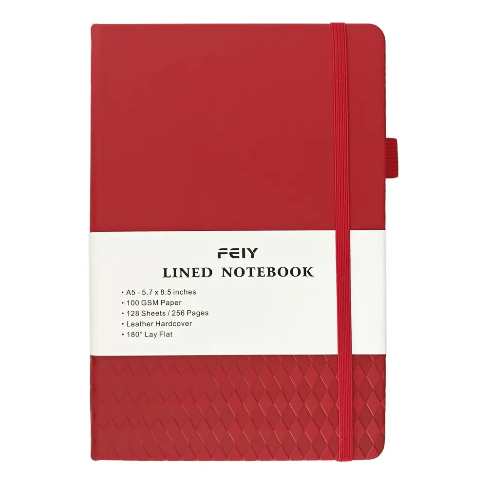 A5 Lined Notebook Navy Blue Hardcover Strap Notepad - Image 11