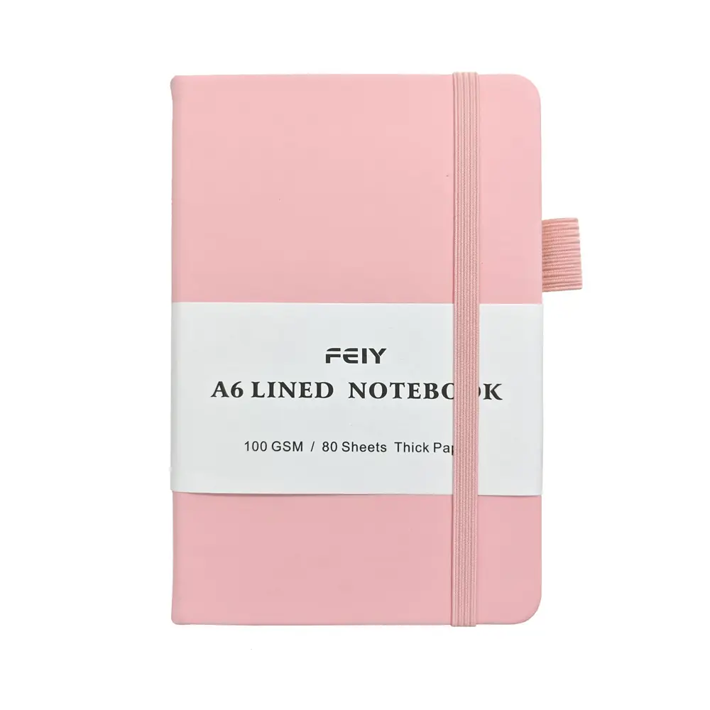 A5 Lined Notebook Navy Blue Hardcover Strap Notepad - Image 13