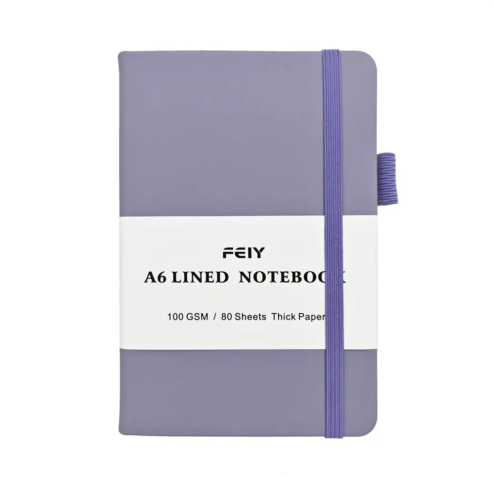 A5 Lined Notebook Navy Blue Hardcover Strap Notepad - Image 14