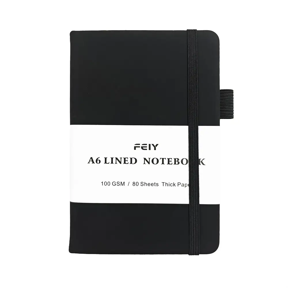 A5 Lined Notebook Navy Blue Hardcover Strap Notepad - Image 15