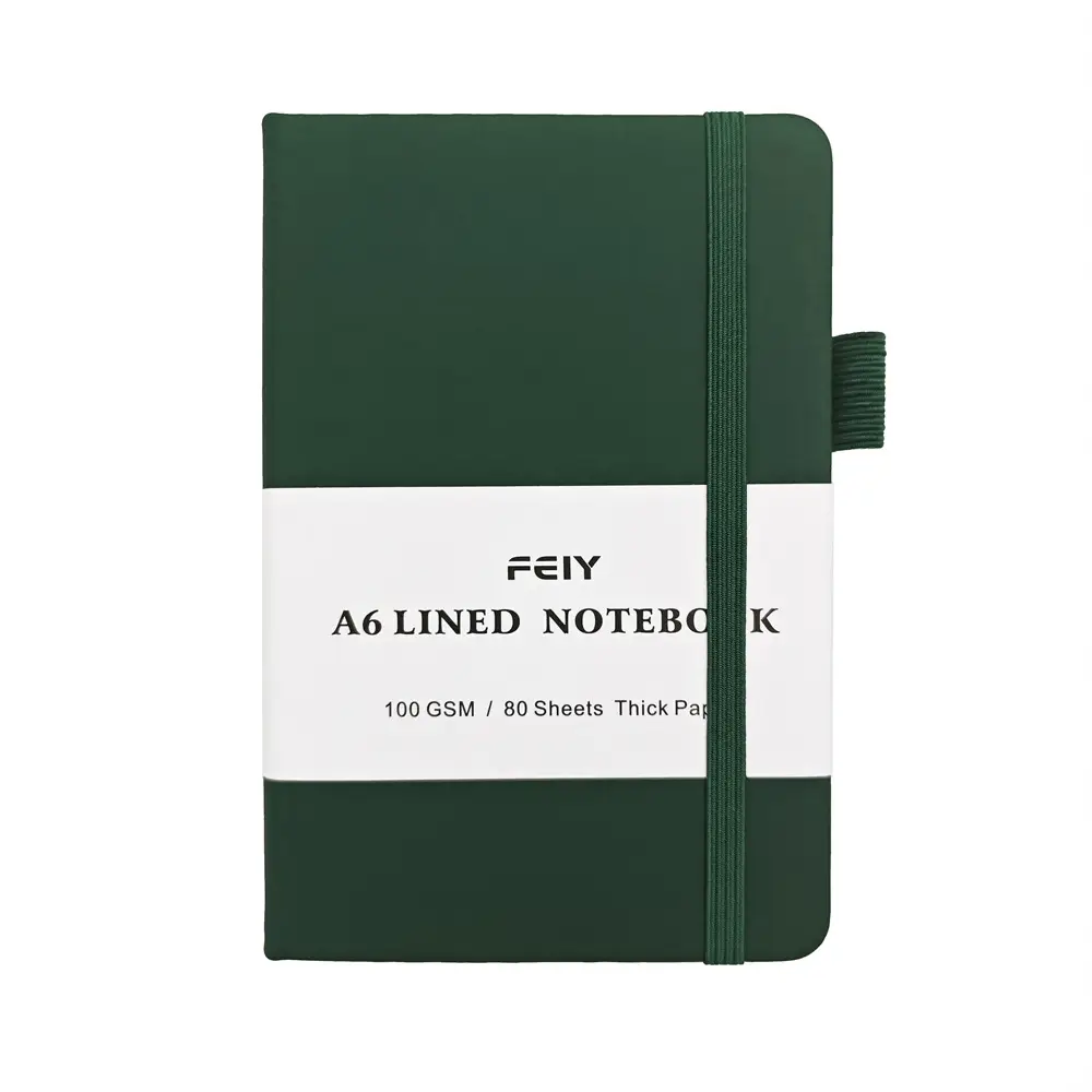 A5 Lined Notebook Navy Blue Hardcover Strap Notepad - Image 17