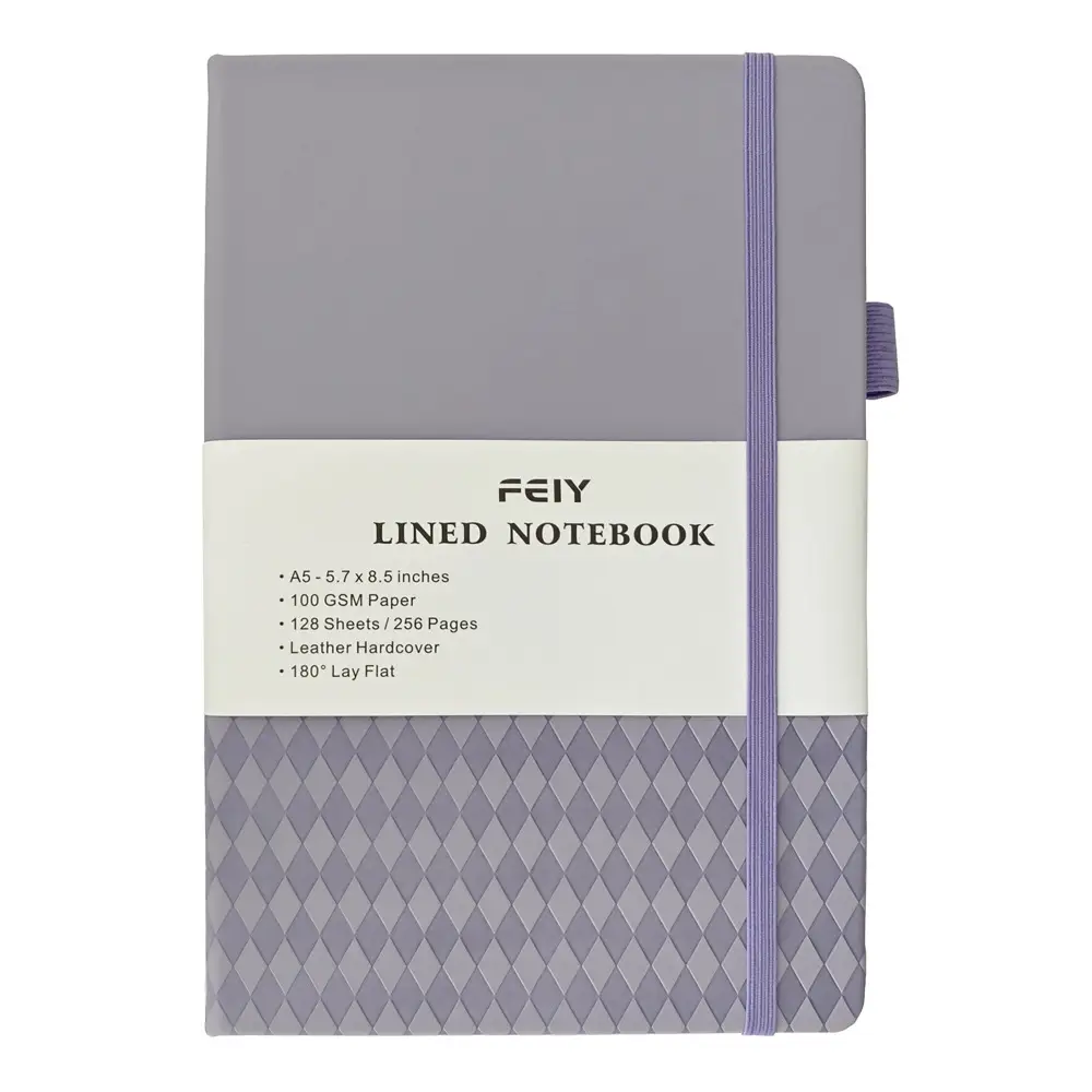 A5 Lined Notebook Navy Blue Hardcover Strap Notepad - Image 6