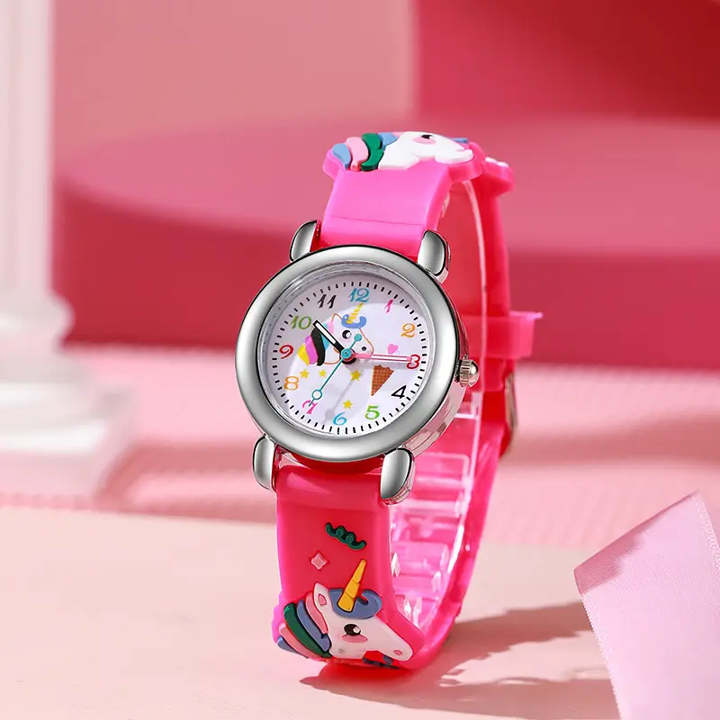Children's Unicorn Silicone Watch with Ice Cream Design - Image 3