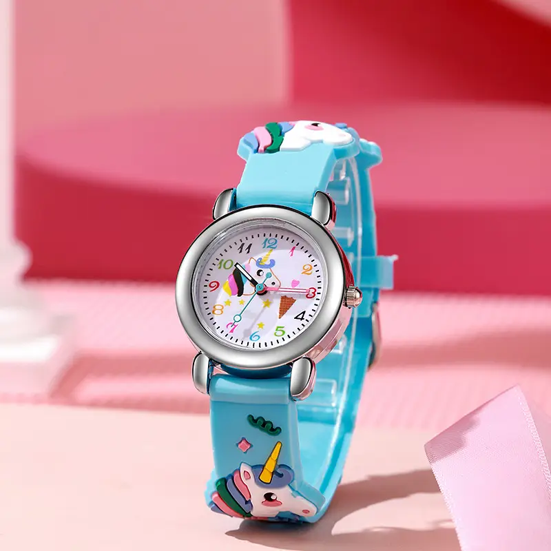 Children's Unicorn Silicone Watch with Ice Cream Design - Image 2