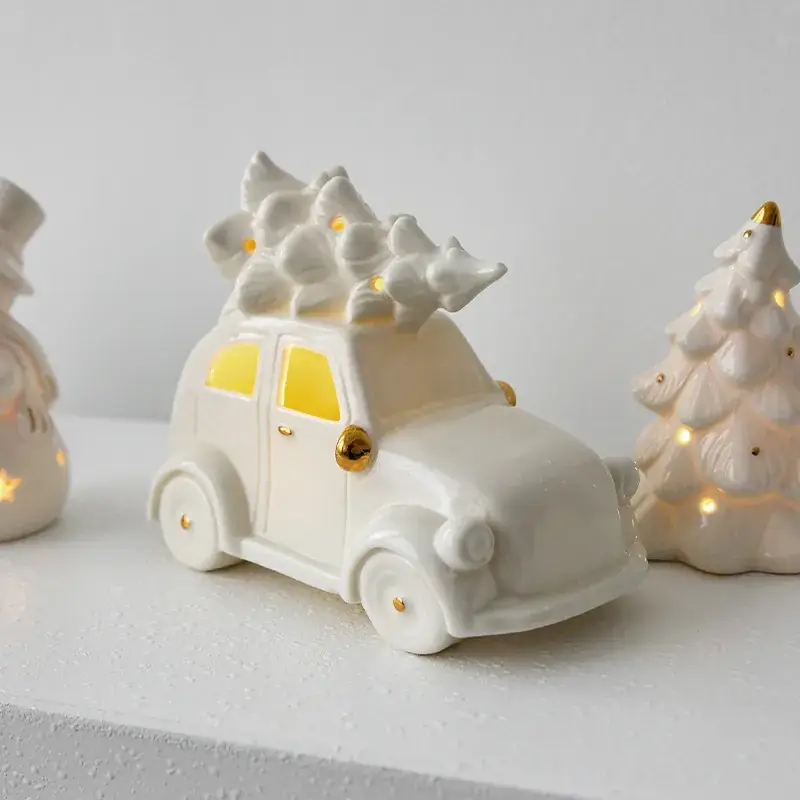 White Ceramic Christmas Tree Decor 15.2cm - Image 12