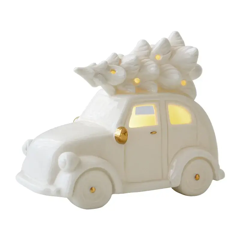 White Ceramic Christmas Tree Decor 15.2cm - Image 13