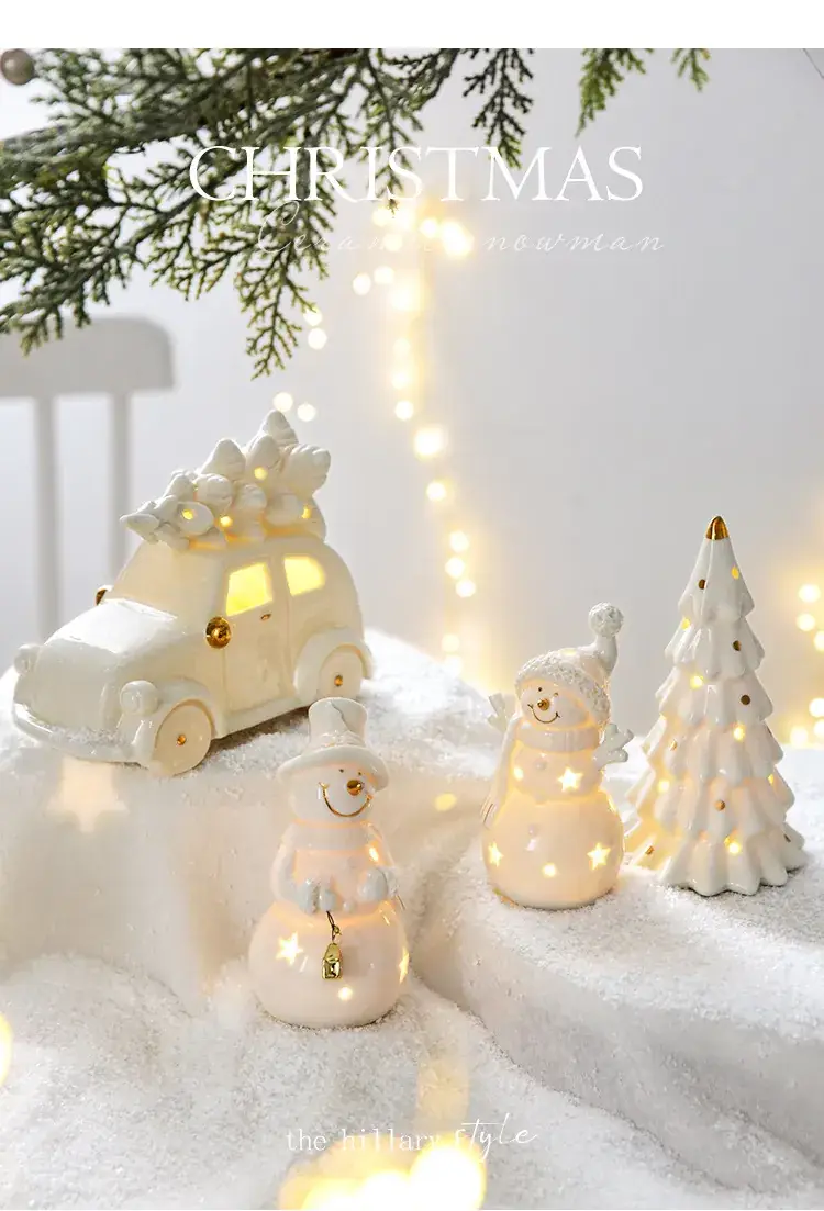 White Ceramic Christmas Tree Decor 15.2cm — feature 3