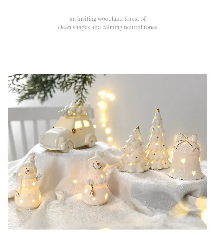 White Ceramic Christmas Tree Decor 15.2cm — feature 9