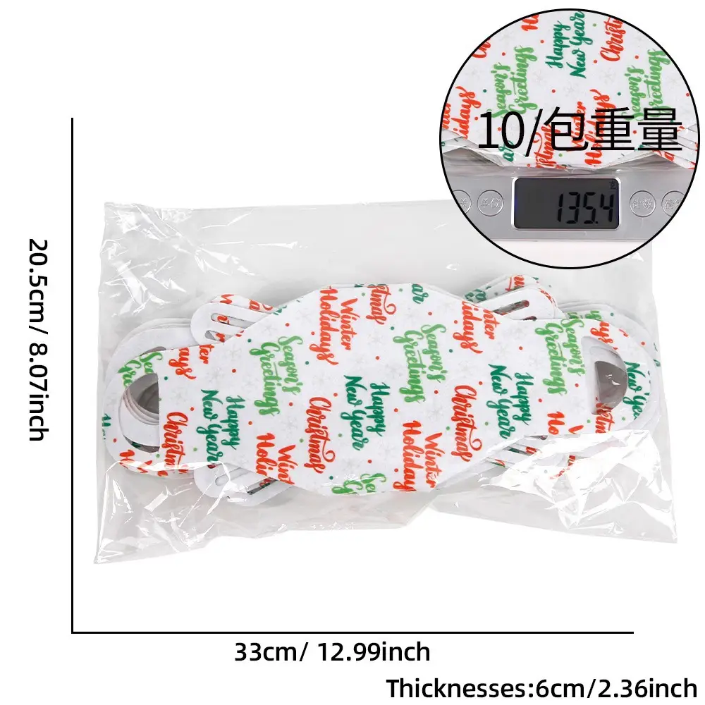 Christmas Felt Tote Bag Green Red Bow Decor — feature 19