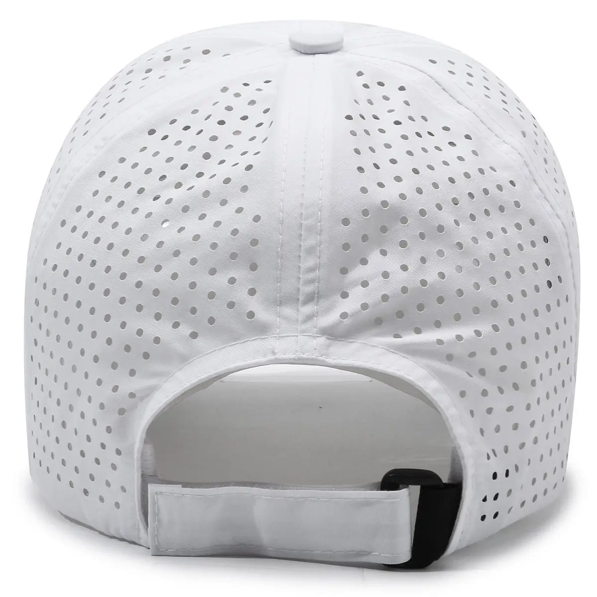 Men White Breathable Cap with Wide Brim - Image 11