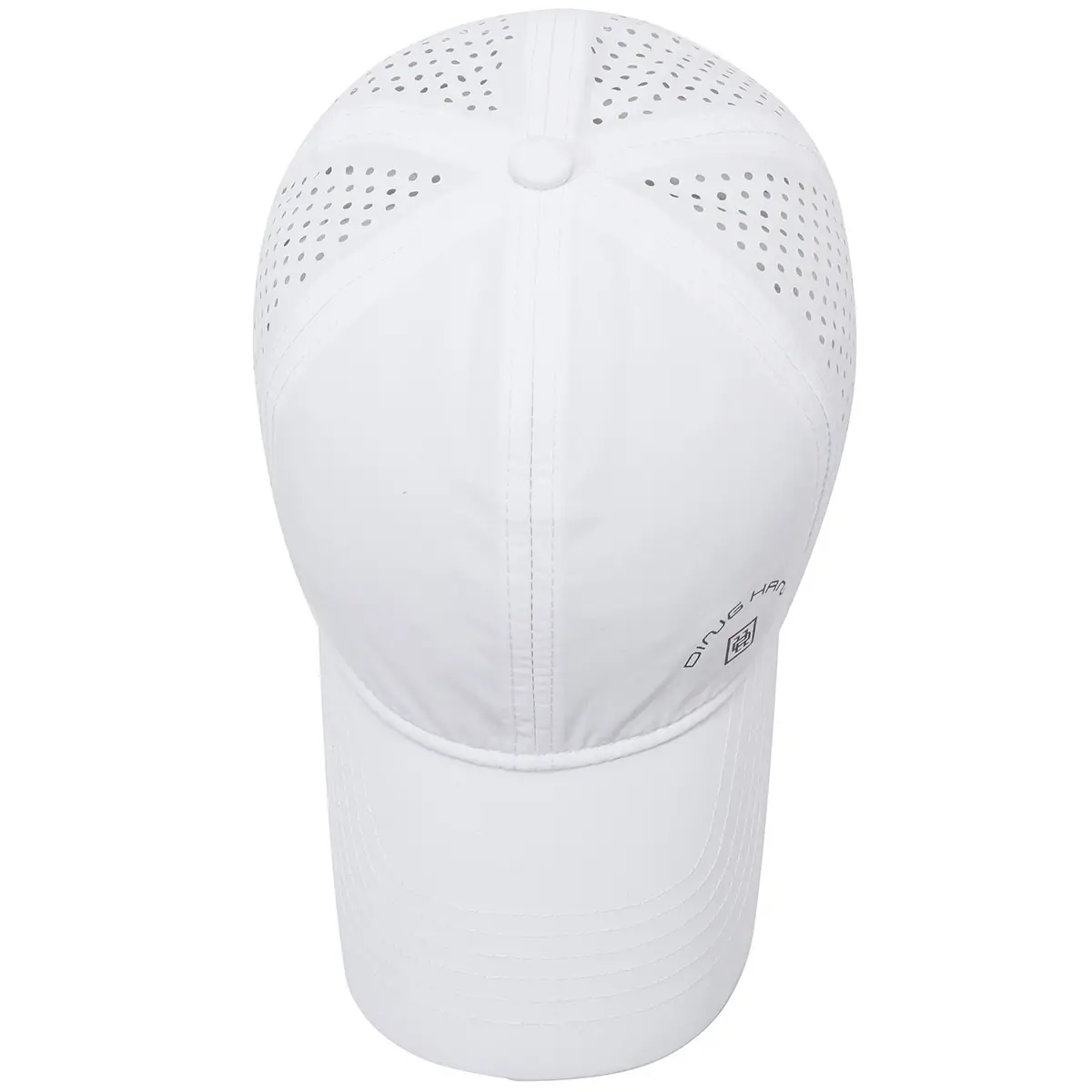 Men White Breathable Cap with Wide Brim - Image 12