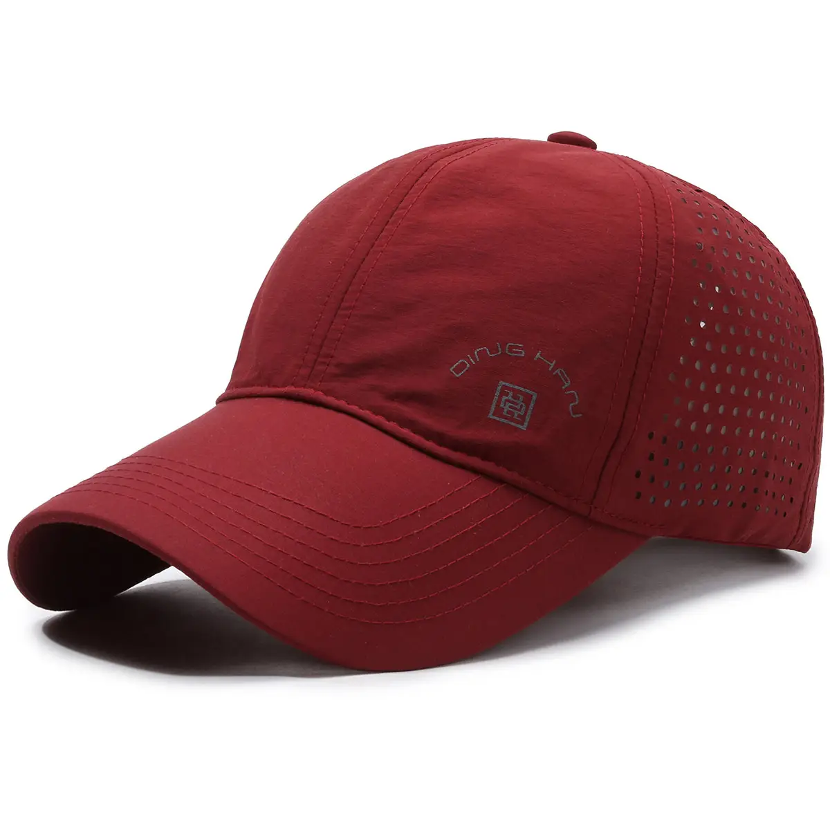 Men White Breathable Cap with Wide Brim - Image 4