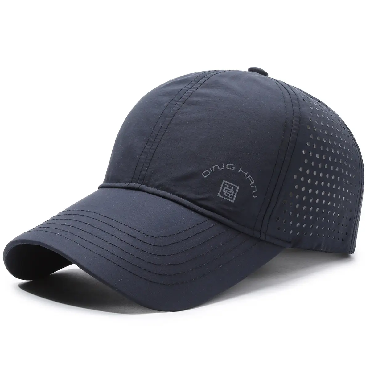 Men White Breathable Cap with Wide Brim - Image 5