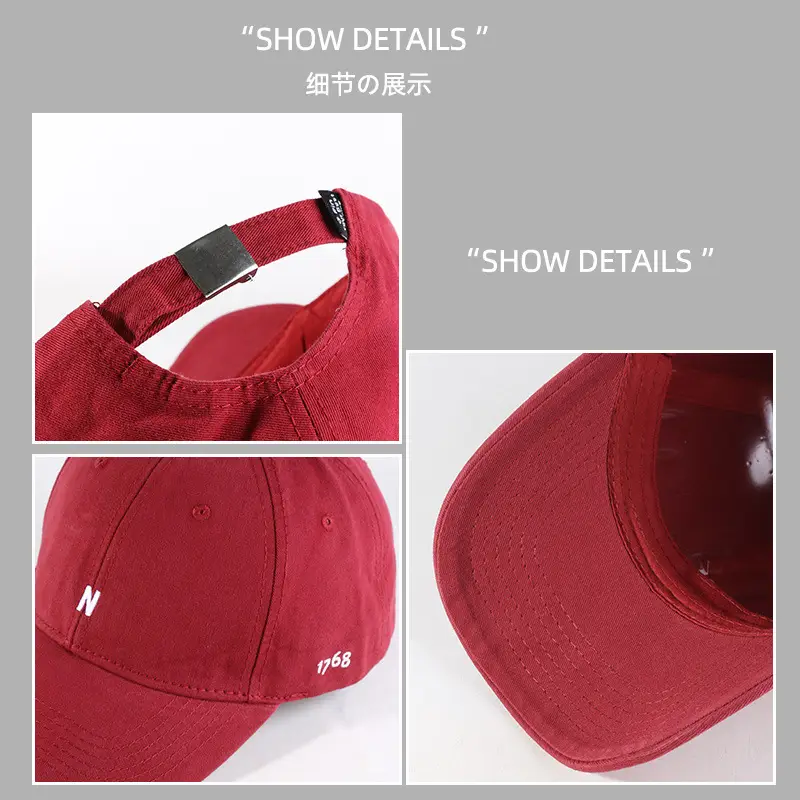 Women's Red Letter Embroidered Baseball Cap 12CM - Image 11