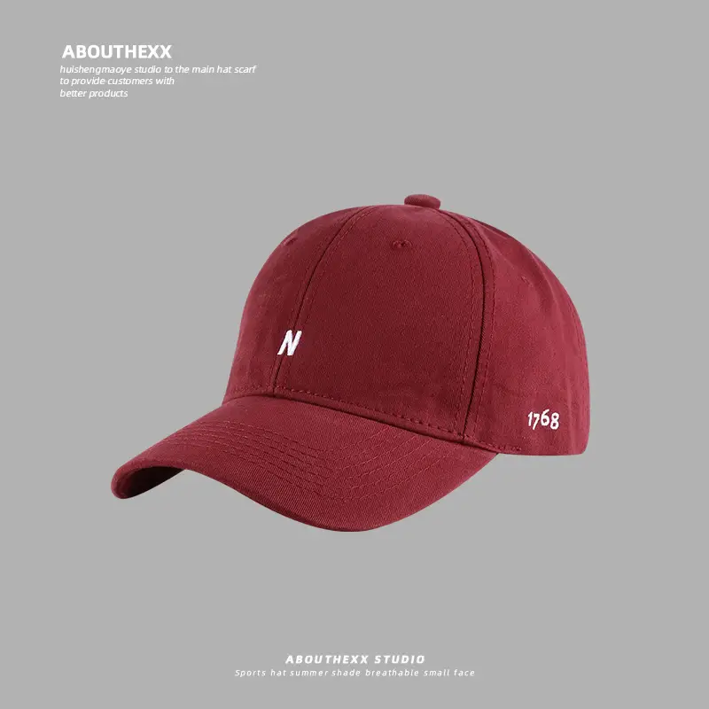 Women's Red Letter Embroidered Baseball Cap 12CM - Image 3