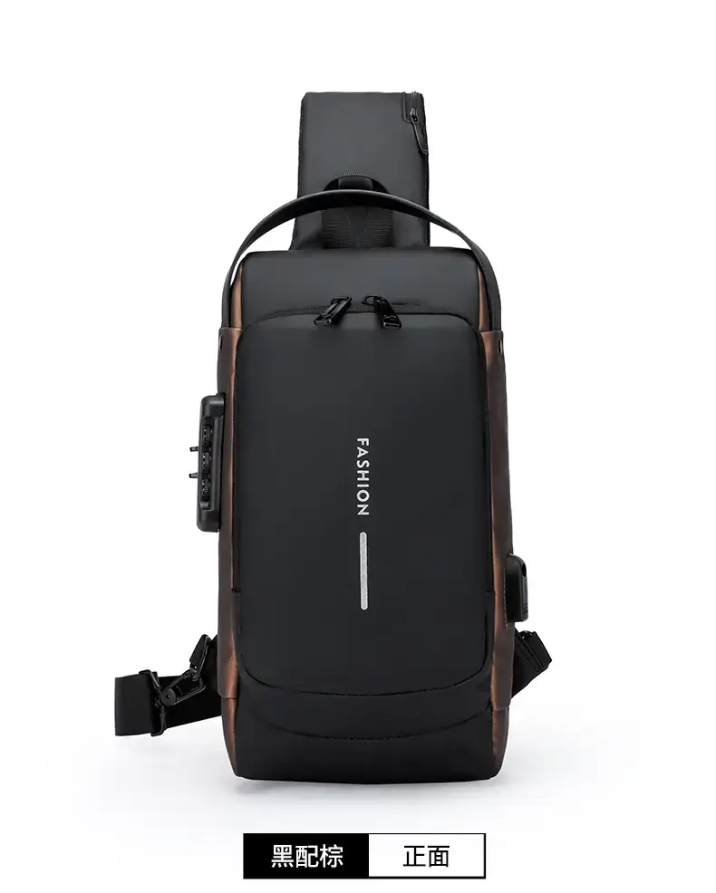 Men's Anti-Theft Chest Bag Shoulder Messenger Business Portable — feature 22