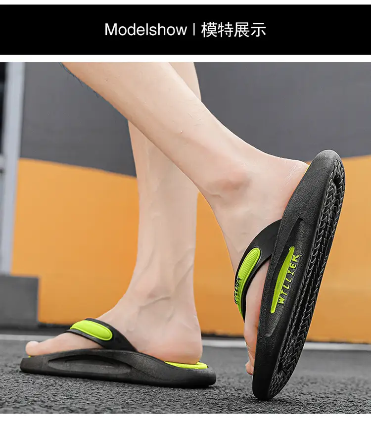 Flip Flops Shoes Men 2024 New Summer Sports Outer Wear Flip-flops Non-slip Wear-resistant Beach Soft Sole Drag Sandals — feature 8