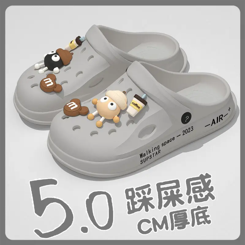 Men's Silver Hole Shoes Summer 2024 Non-Slip Platform — feature 6