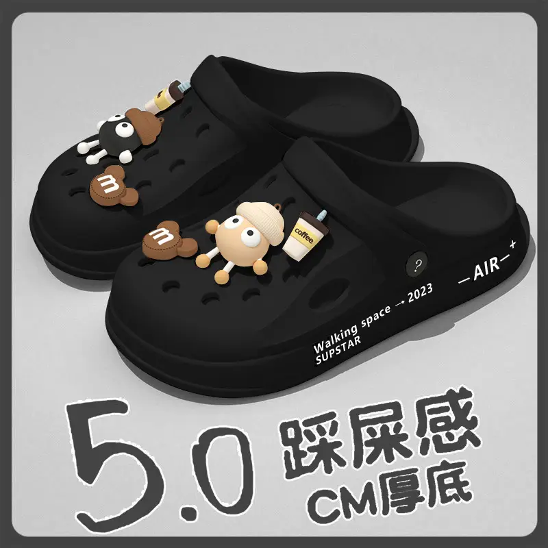 Men's Silver Hole Shoes Summer 2024 Non-Slip Platform — feature 7