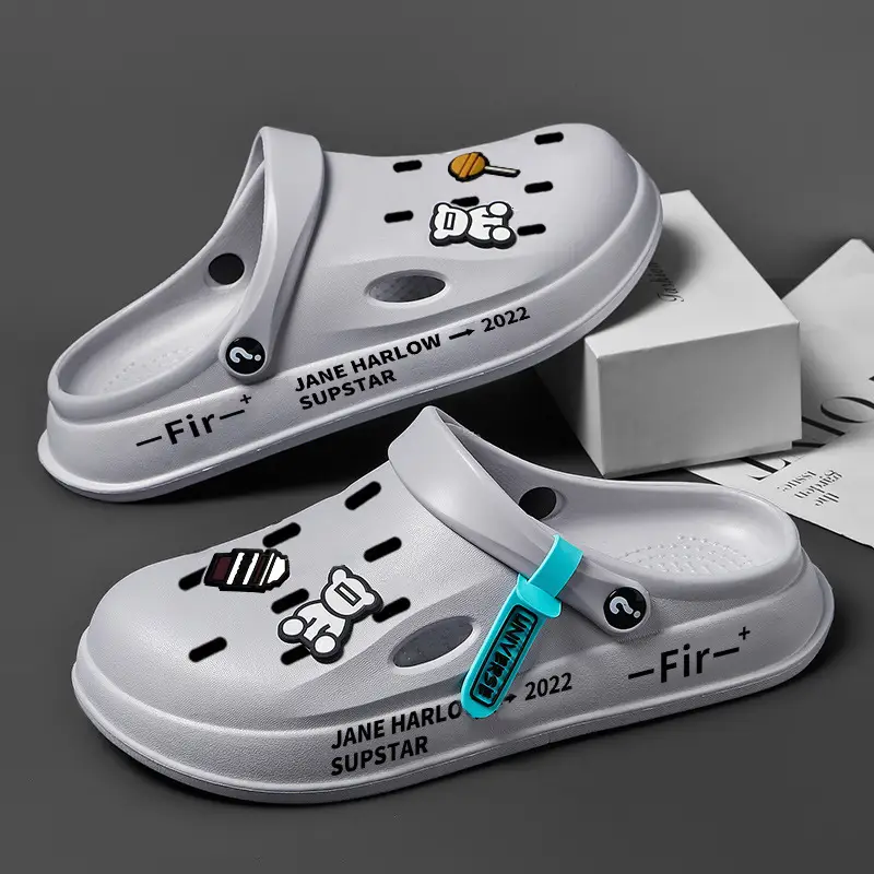 Men's Silver Hole Shoes Summer 2024 Non-Slip Platform - Image 9