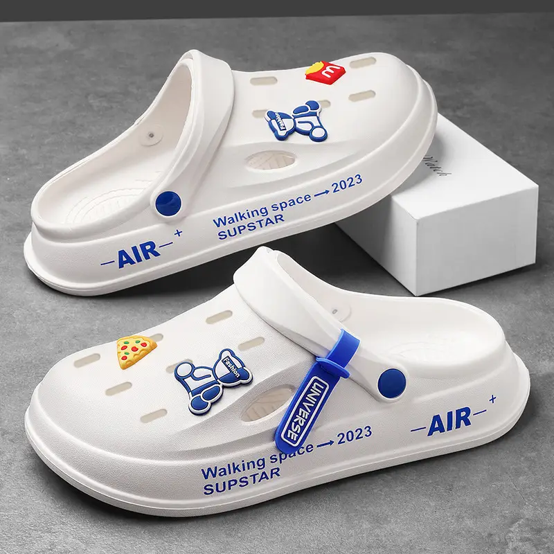 Men's Silver Hole Shoes Summer 2024 Non-Slip Platform - Image 11