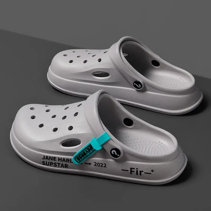 Men's Silver Hole Shoes Summer 2024 Non-Slip Platform - Image 14