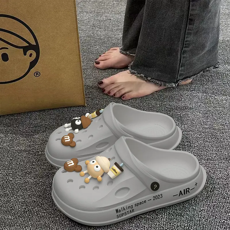 Men's Silver Hole Shoes Summer 2024 Non-Slip Platform - Image 3