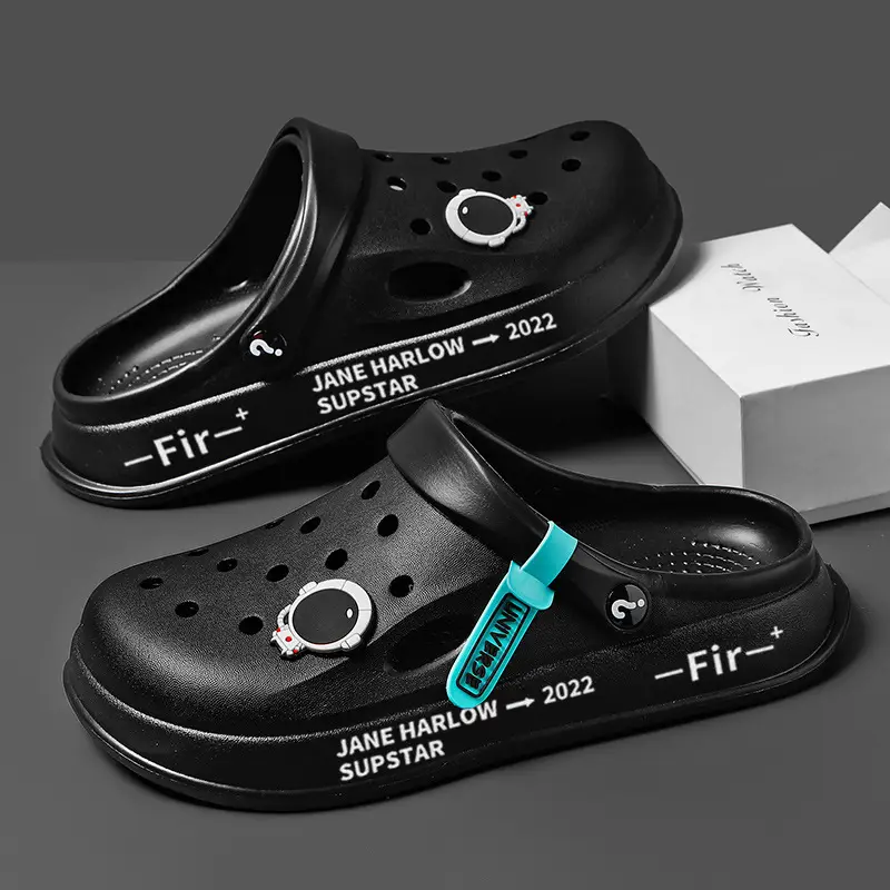 Men's Silver Hole Shoes Summer 2024 Non-Slip Platform - Image 5