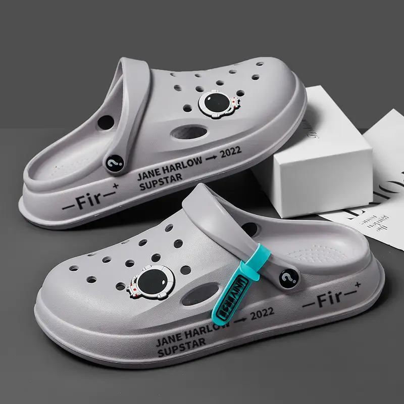 Men's Silver Hole Shoes Summer 2024 Non-Slip Platform - Image 6