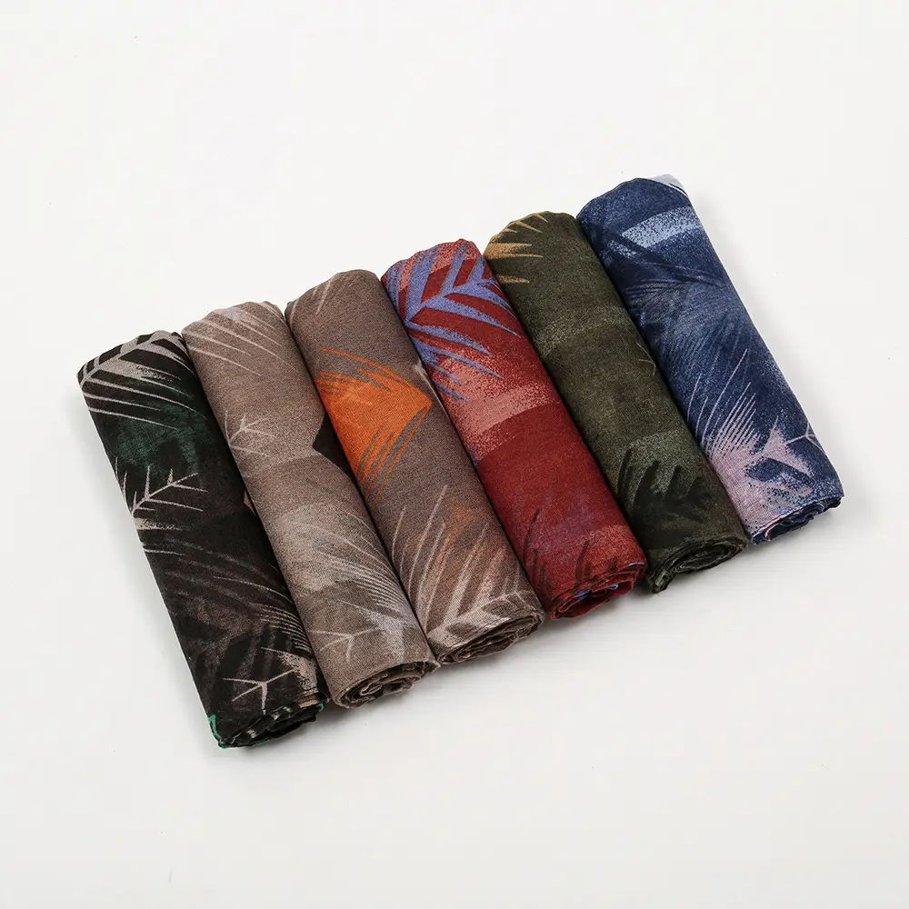 Women Printed Scarf Red Blue 2024 Winter Sunscreen Shawl - Image 9
