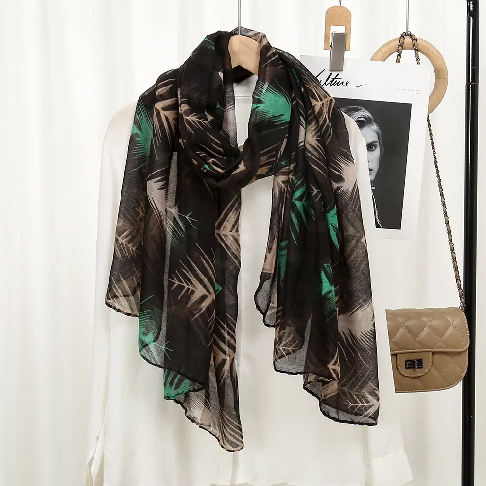 Women Printed Scarf Red Blue 2024 Winter Sunscreen Shawl — feature 6