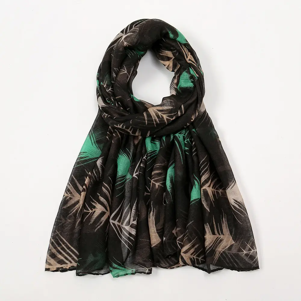 Women Printed Scarf Red Blue 2024 Winter Sunscreen Shawl - Image 2