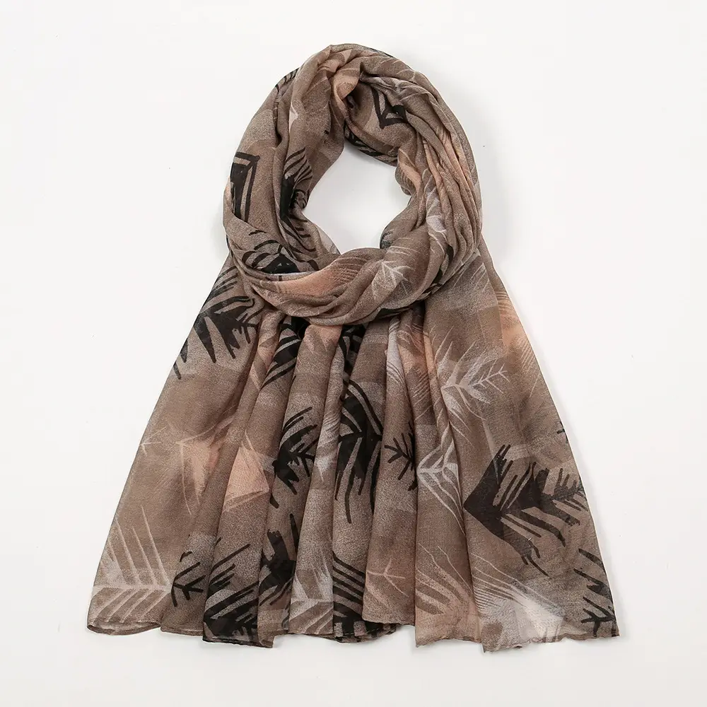 Women Printed Scarf Red Blue 2024 Winter Sunscreen Shawl - Image 5