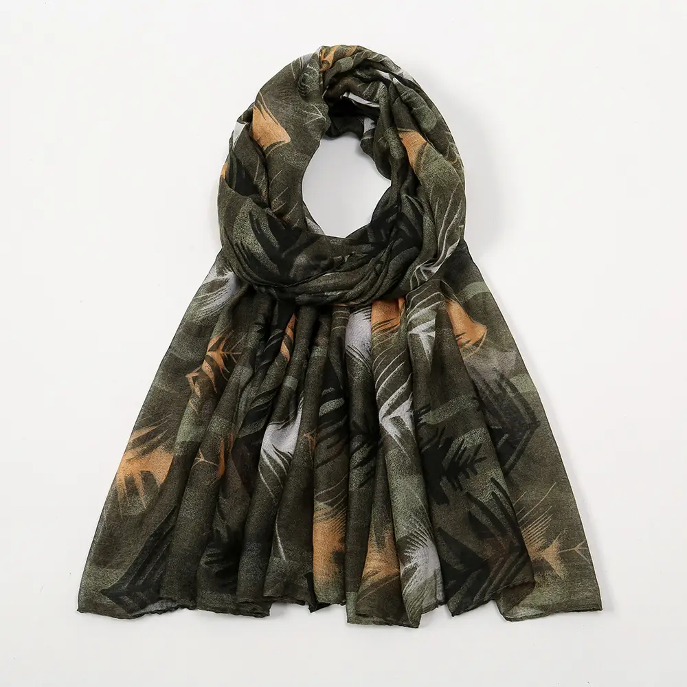 Women Printed Scarf Red Blue 2024 Winter Sunscreen Shawl - Image 6