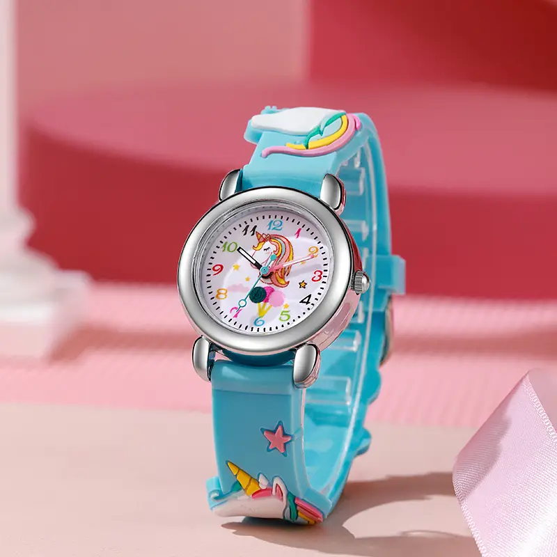Children's Unicorn Watch Pink Jelly Silicone Quartz - Image 2