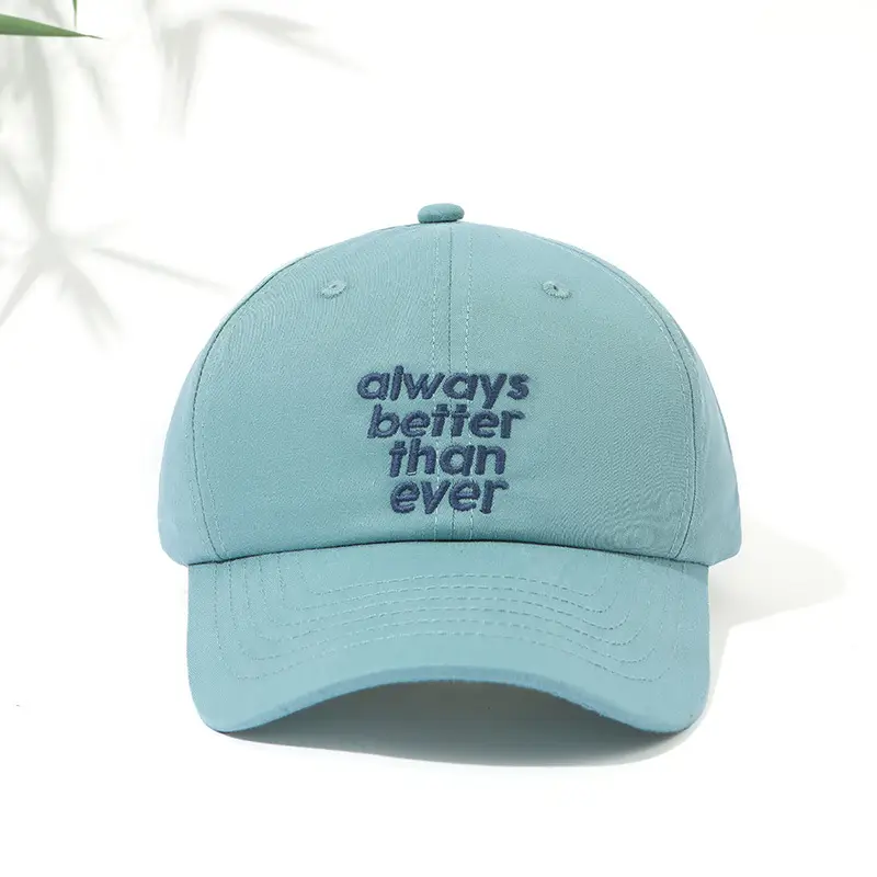 Women's Blue Embroidered Baseball Cap Summer Sunshade