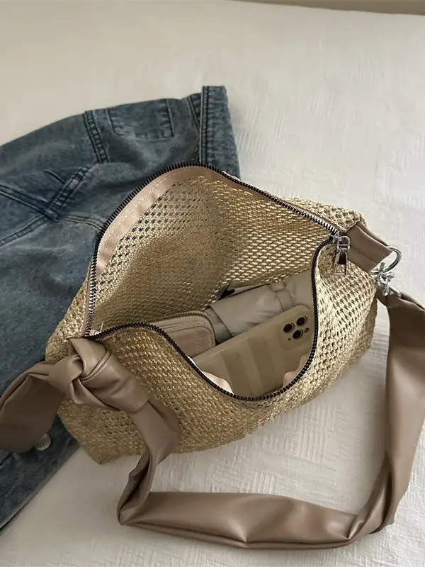 Women Woven Straw Bag Large Capacity Summer 2024 - Image 6