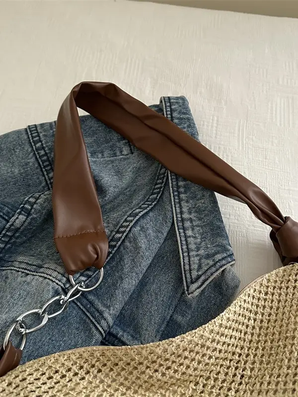 Women Woven Straw Bag Large Capacity Summer 2024 - Image 7