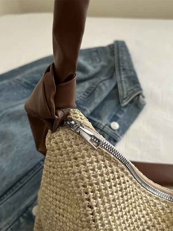 Women Woven Straw Bag Large Capacity Summer 2024 - Image 8