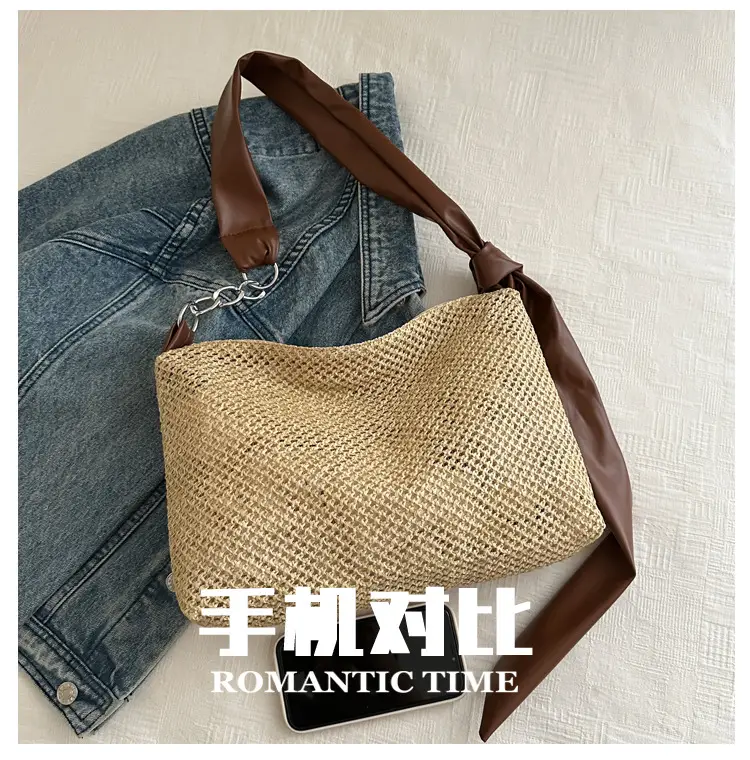 Women Woven Straw Bag Large Capacity Summer 2024 — feature 2