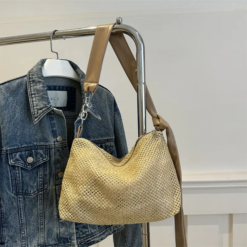 Women Woven Straw Bag Large Capacity Summer 2024 - Image 3