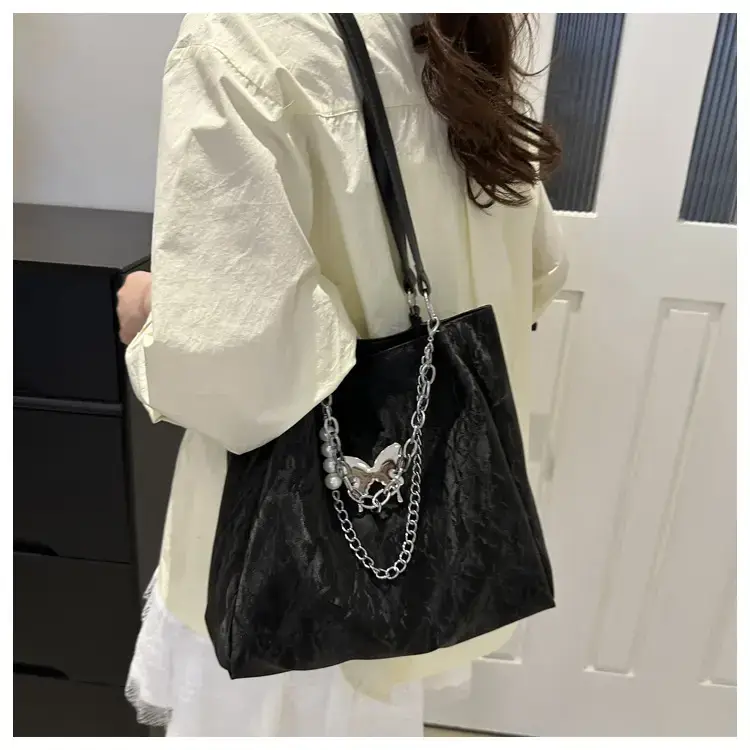 Black Velvet Butterfly Shoulder Bag for Women — feature 17