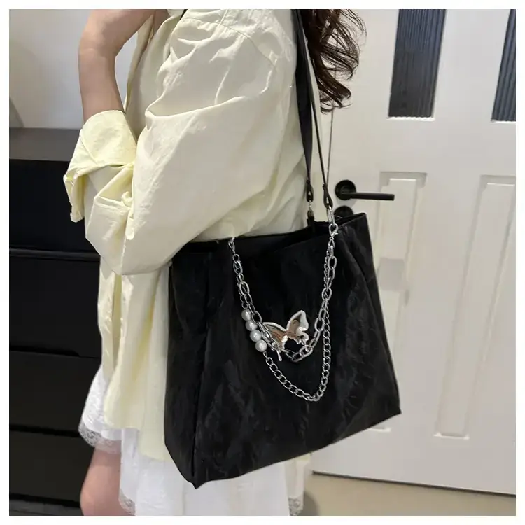 Black Velvet Butterfly Shoulder Bag for Women — feature 18