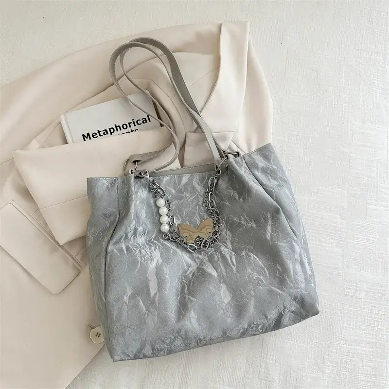 Black Velvet Butterfly Shoulder Bag for Women