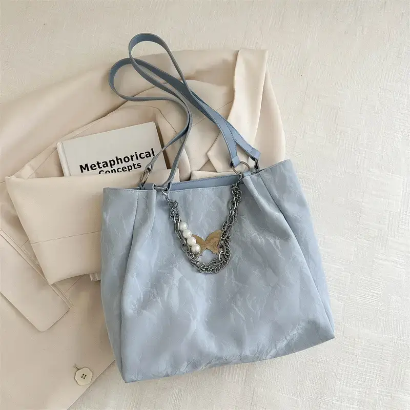 Black Velvet Butterfly Shoulder Bag for Women