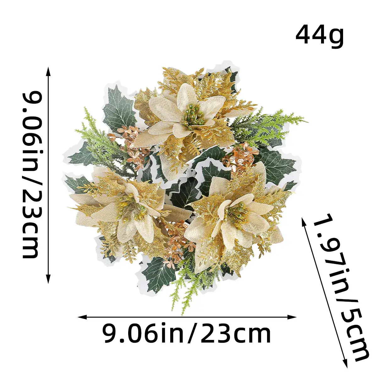 Cross-Country Christmas Flower Wreaths for Home Decor - Image 2