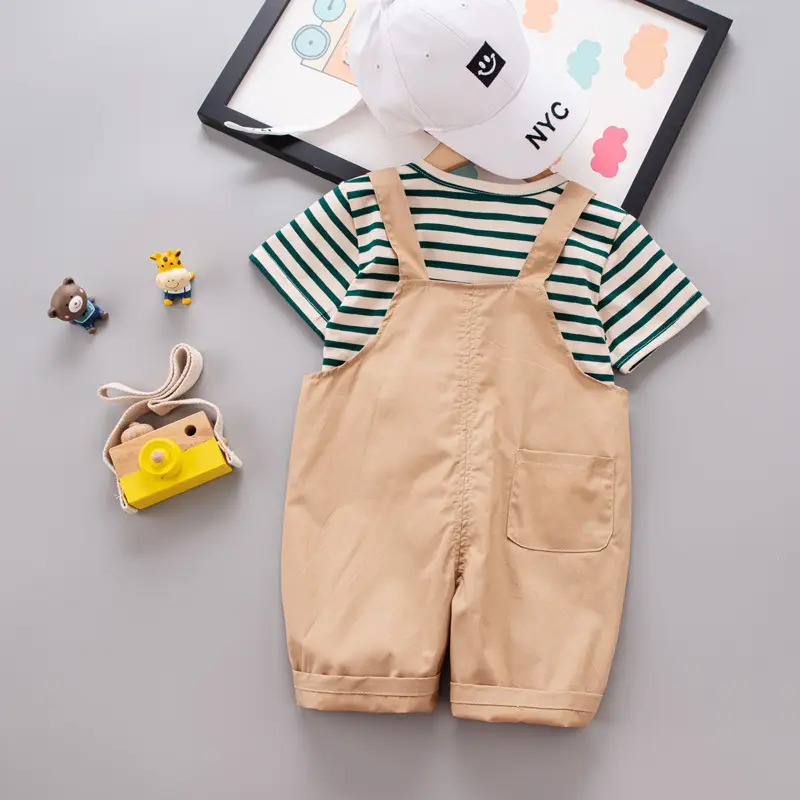 Boys 2Pc Striped T-Shirt Suit Summer 2024 - Image 4
