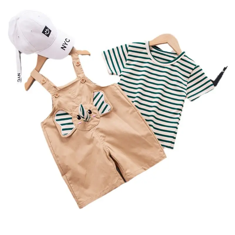 Boys 2Pc Striped T-Shirt Suit Summer 2024 - Image 5