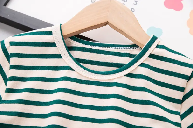 Boys 2Pc Striped T-Shirt Suit Summer 2024 β feature 4
